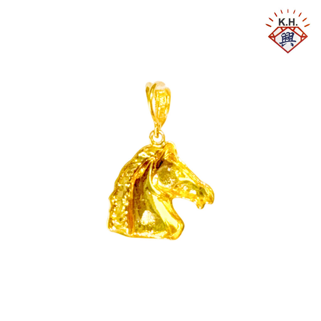 916 Gold Pendant – Golden Horse Head 2(黄金马头2)