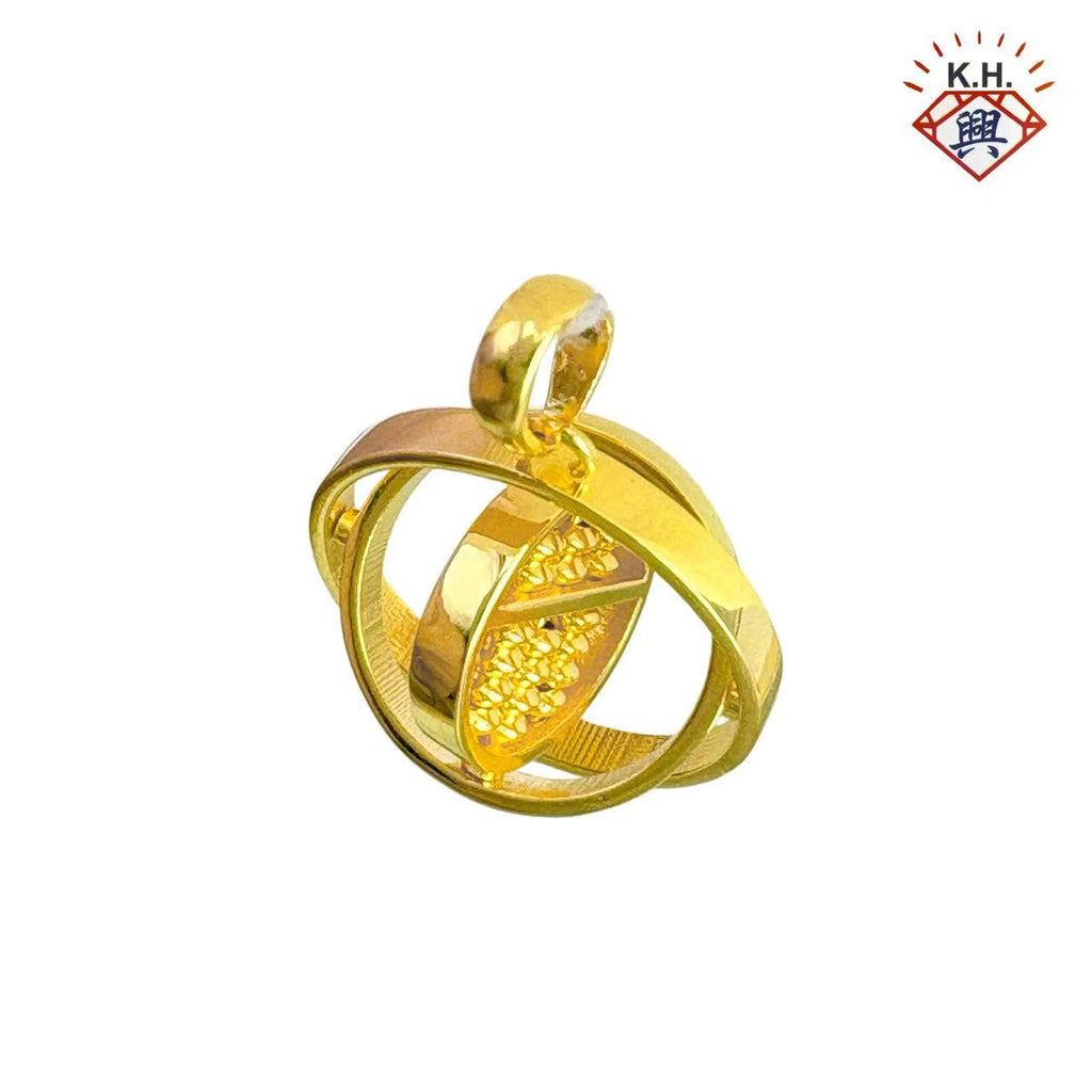 916 Gold Pendant – Gyroscope Abacus (陀螺仪圆算盘)