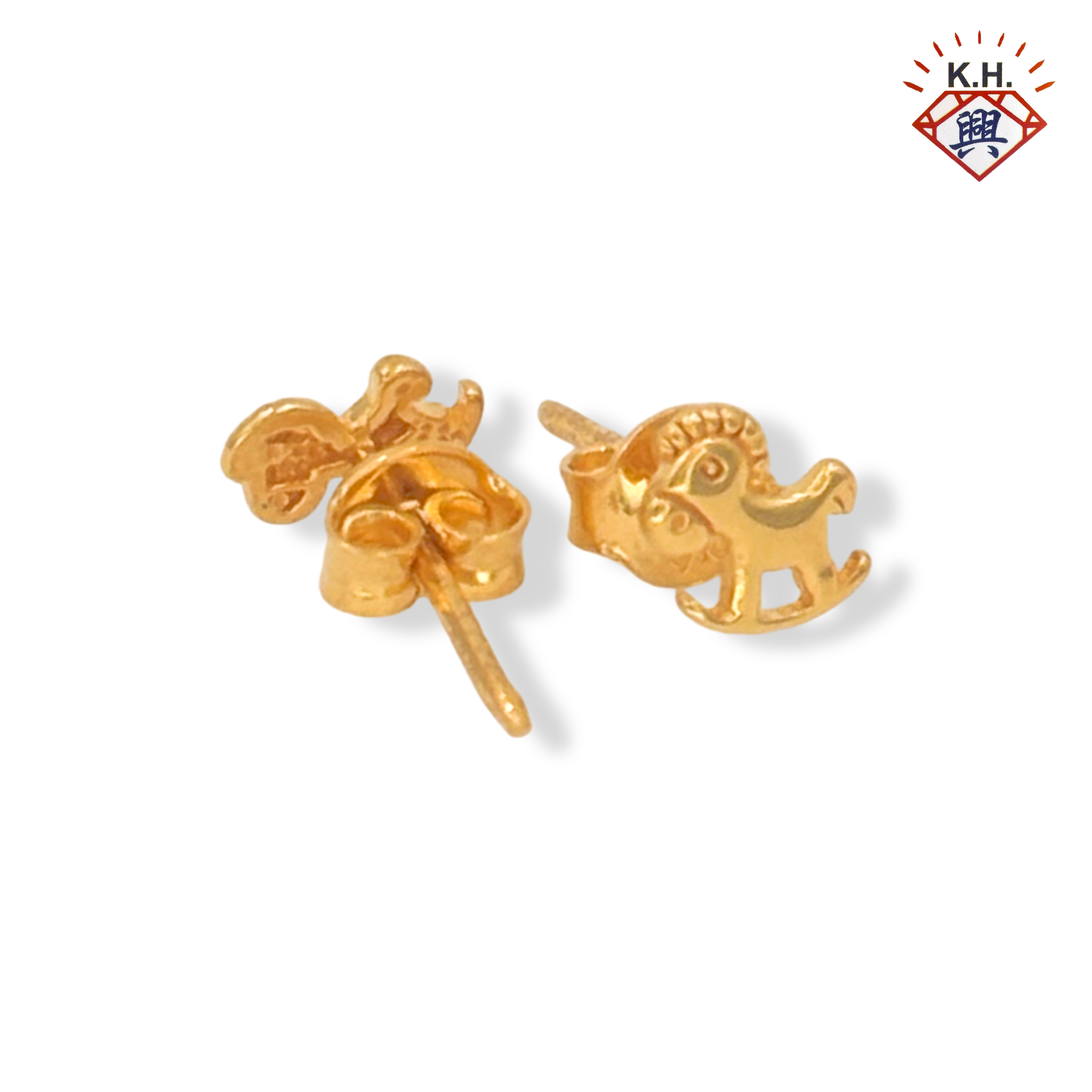 916 Gold Earring – Rocking Horse (摇摇马)