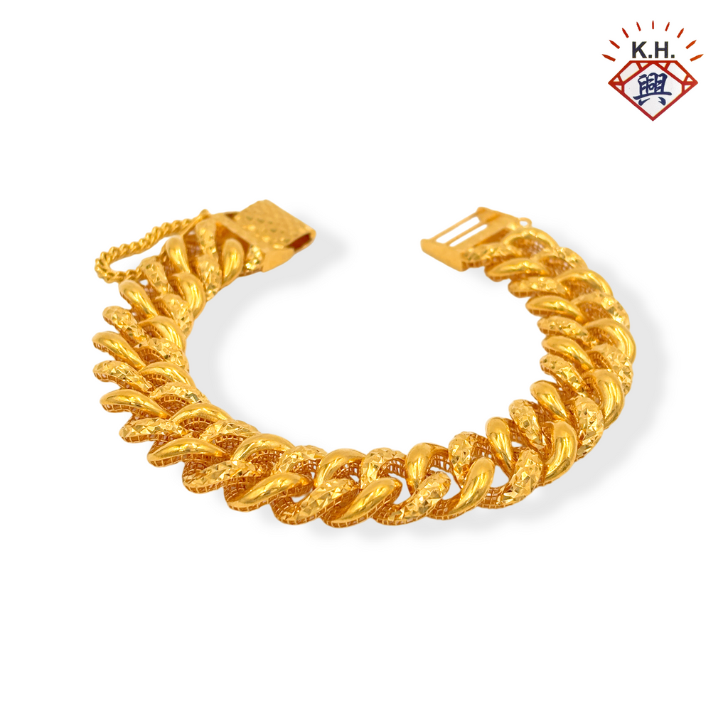 916 Gold Bracelet - DUBAI KAIT SATU (单扣)