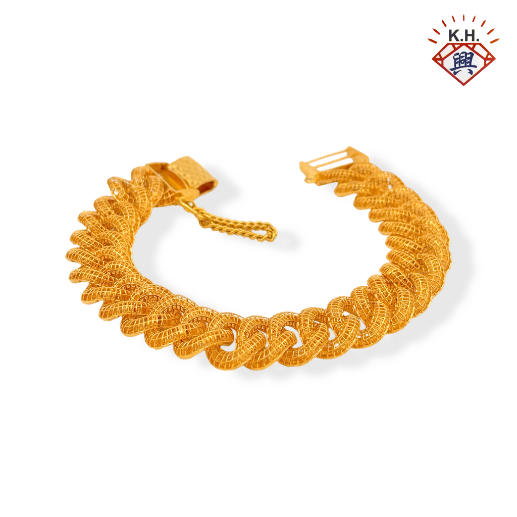 916 Gold Bracelet - DUBAI KAIT SATU (单扣)