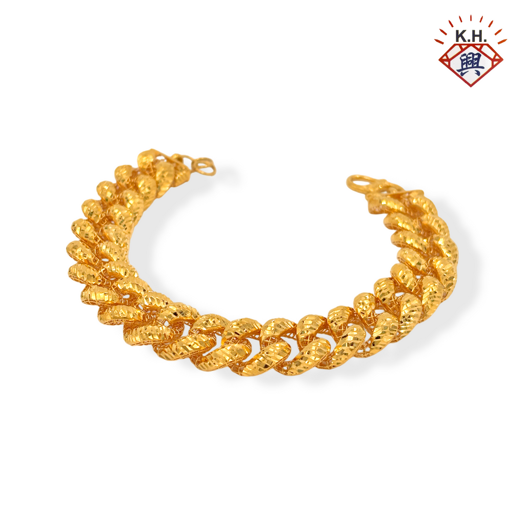 916 Gold Bracelet - DUBAI KAIT SATU (单扣)