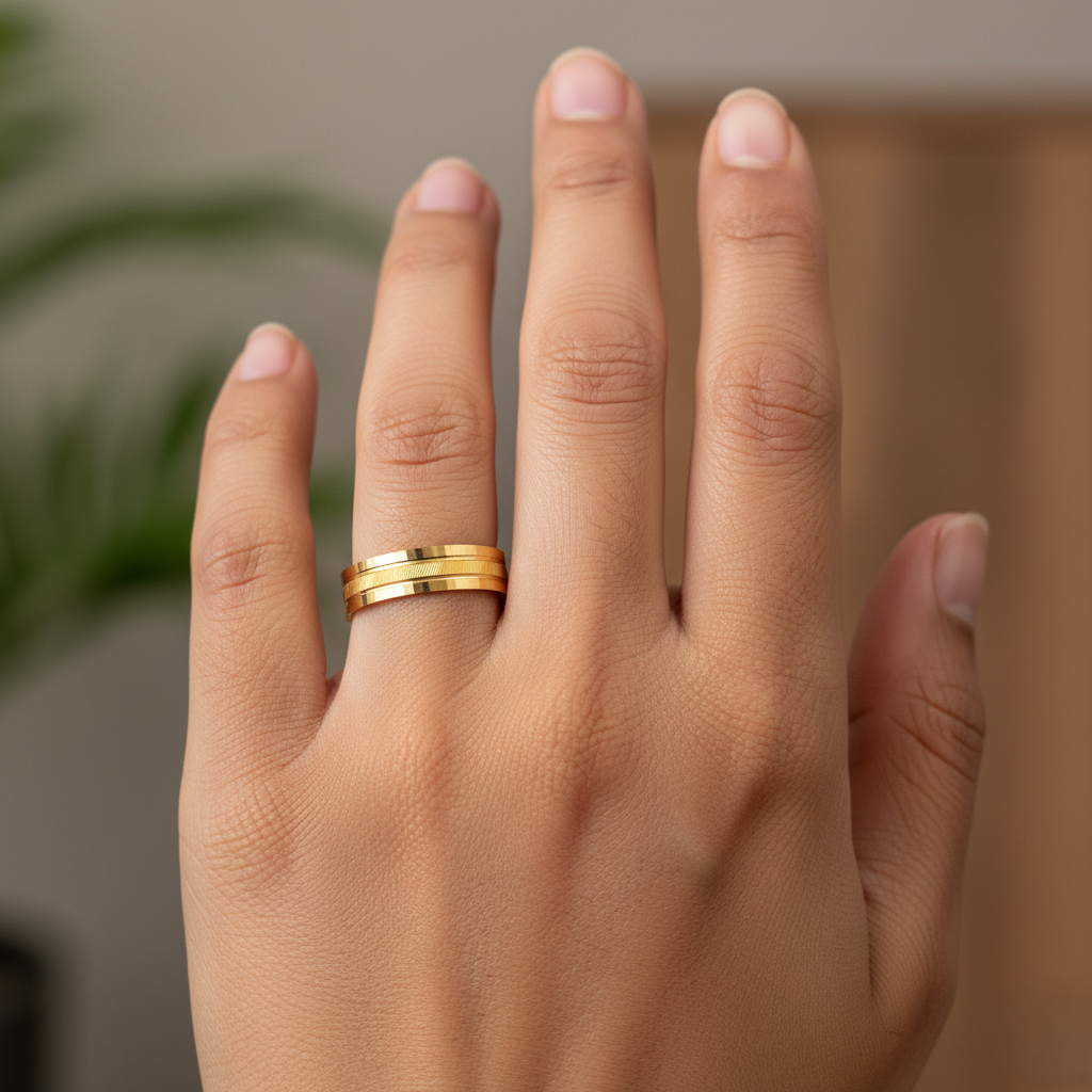 916 Gold Ring - Belah Rotan Line