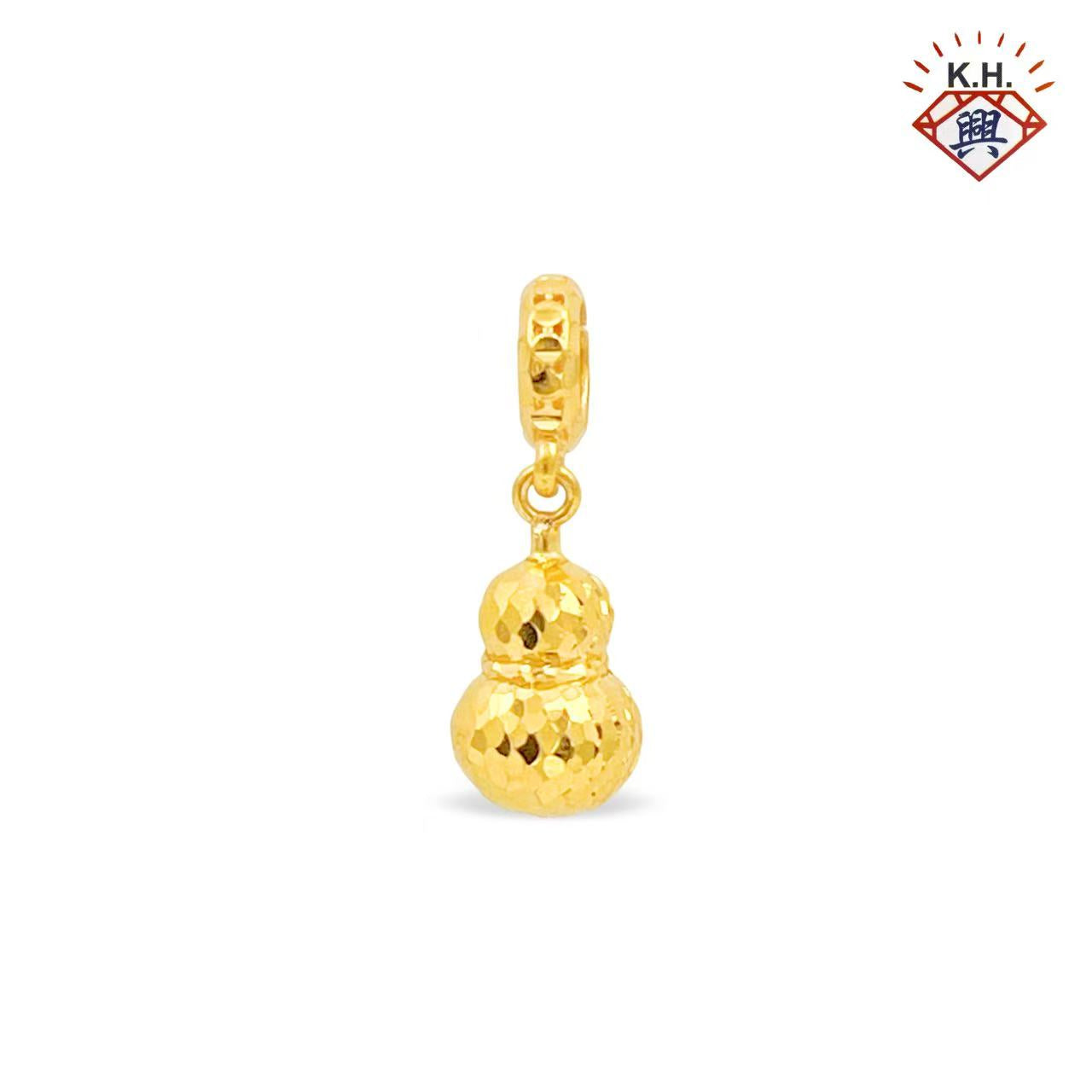 916 Gold Pendant – Shattered Ice Gourd 2(割花立体葫芦1)