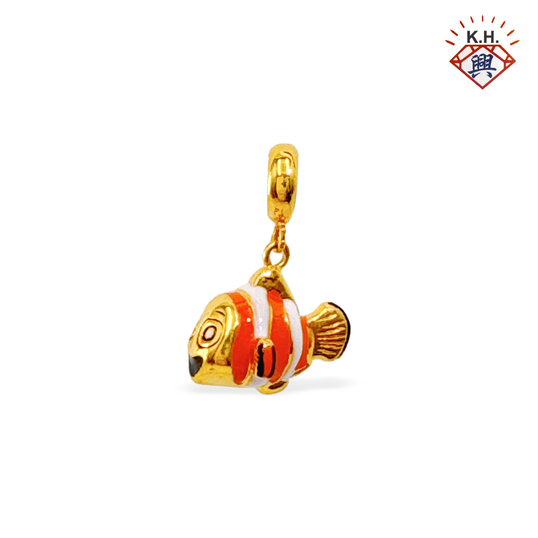 916 Gold Charm – Little Nemo Fish