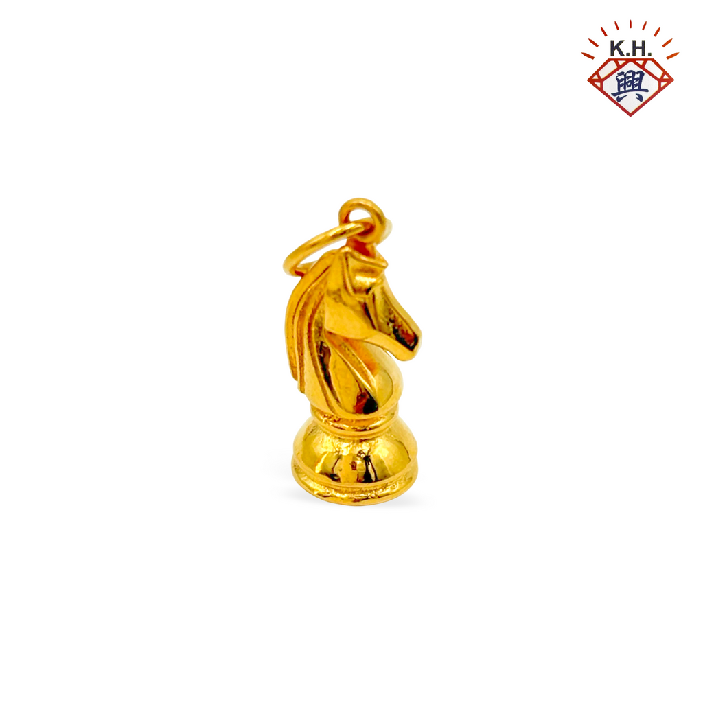 916 GOLD PENDANT- CHESS HORSE PIECE(西洋棋_马棋子）